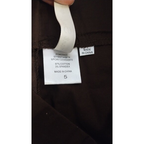 Heart Soul Skirt Woman's Size 5 Embroidered Brown Pink Floral Cotton - Picture 9 of 9